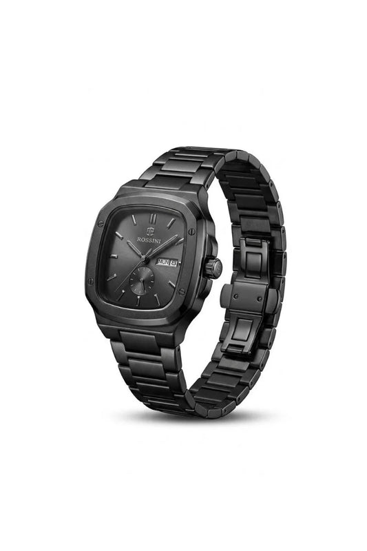 Black Steel Premium Square Watch